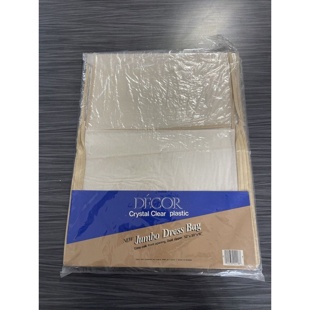 Vintage Clear Jumbo Dress Bag. Decor. 52"x 20" X‎ 15"